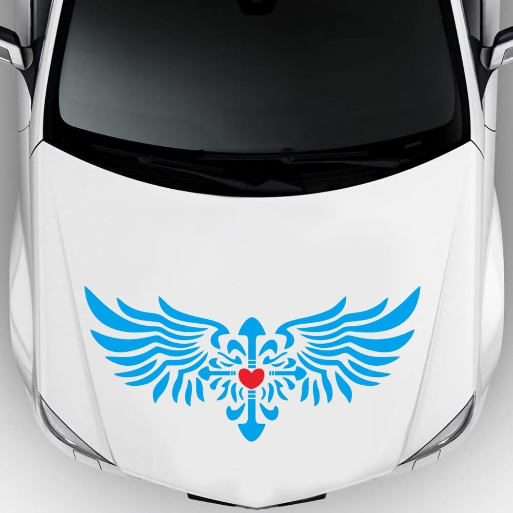 Autocollant Capot Voiture Coeur Royaume Manga