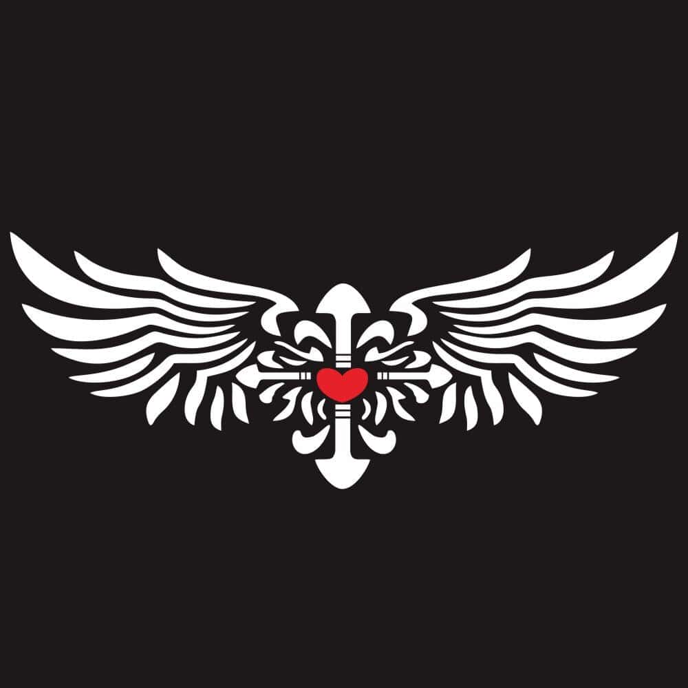 Autocollant Capot Voiture Coeur Royaume Manga Blanc