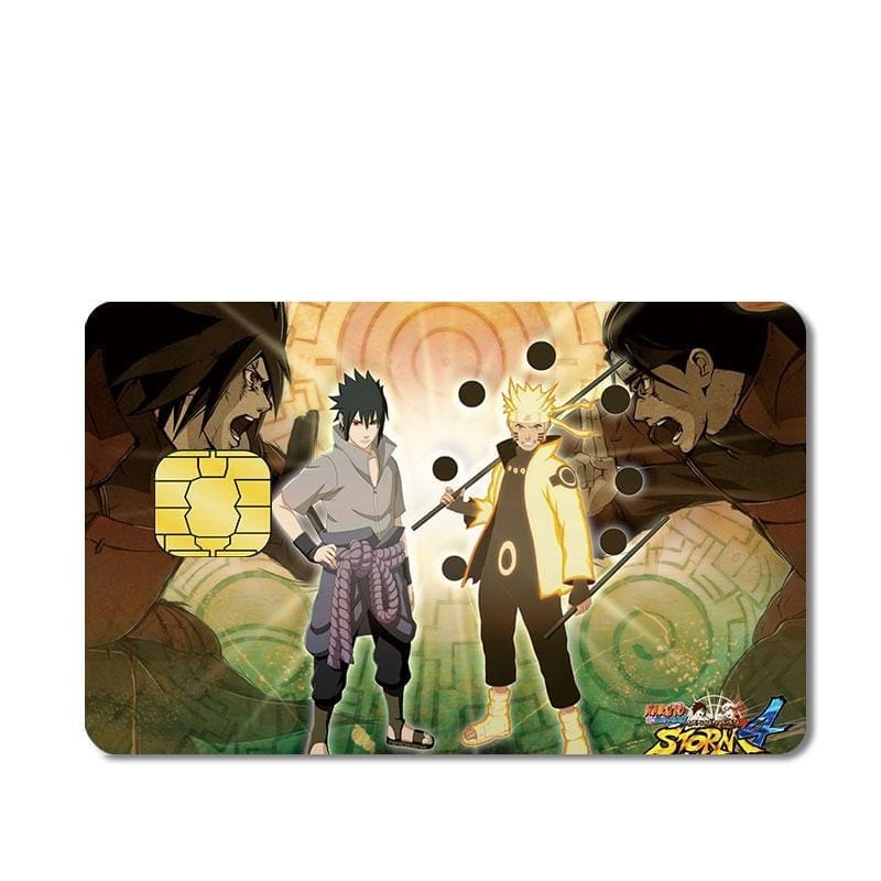 Autocollant Carte Bancaire Naruto et Sasuke Royaume Manga