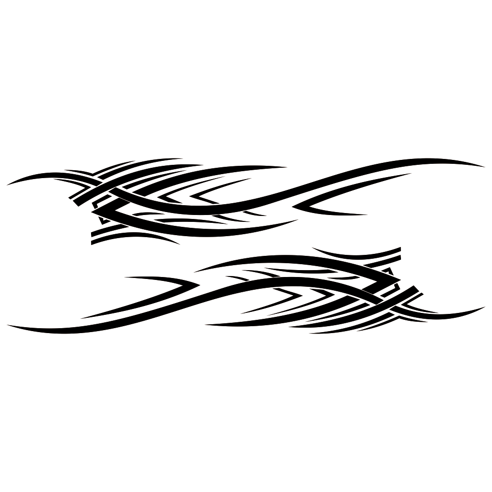 Autocollant Voiture de Sport Royaume Manga Noir