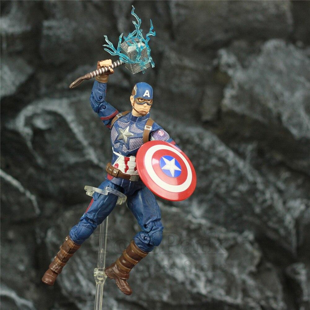 Figurine Captain America avec Marteau de Thor Royaume Manga