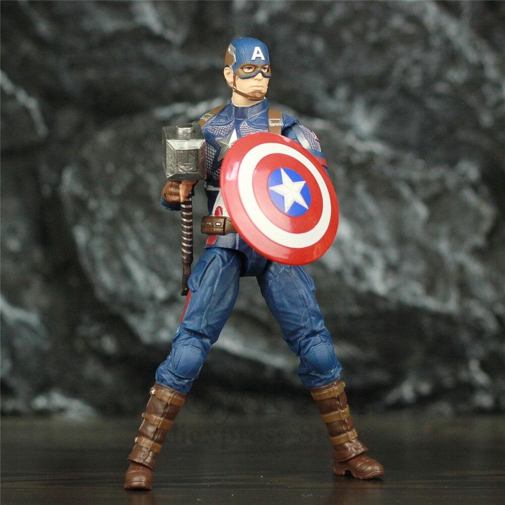 Figurine Captain America avec Marteau de Thor Royaume Manga