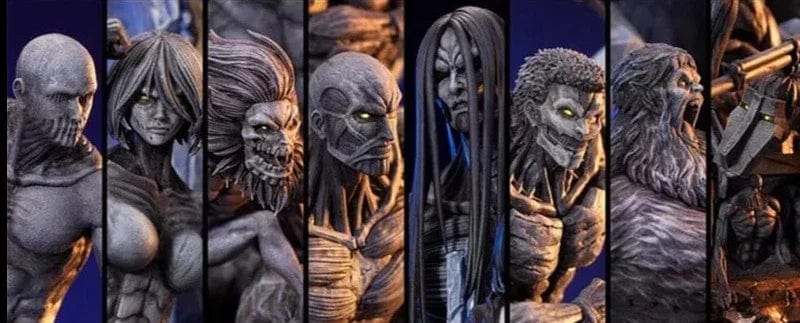 Figurine SNK en Résine Eren 9 Titans Primordiaux Royaume Manga