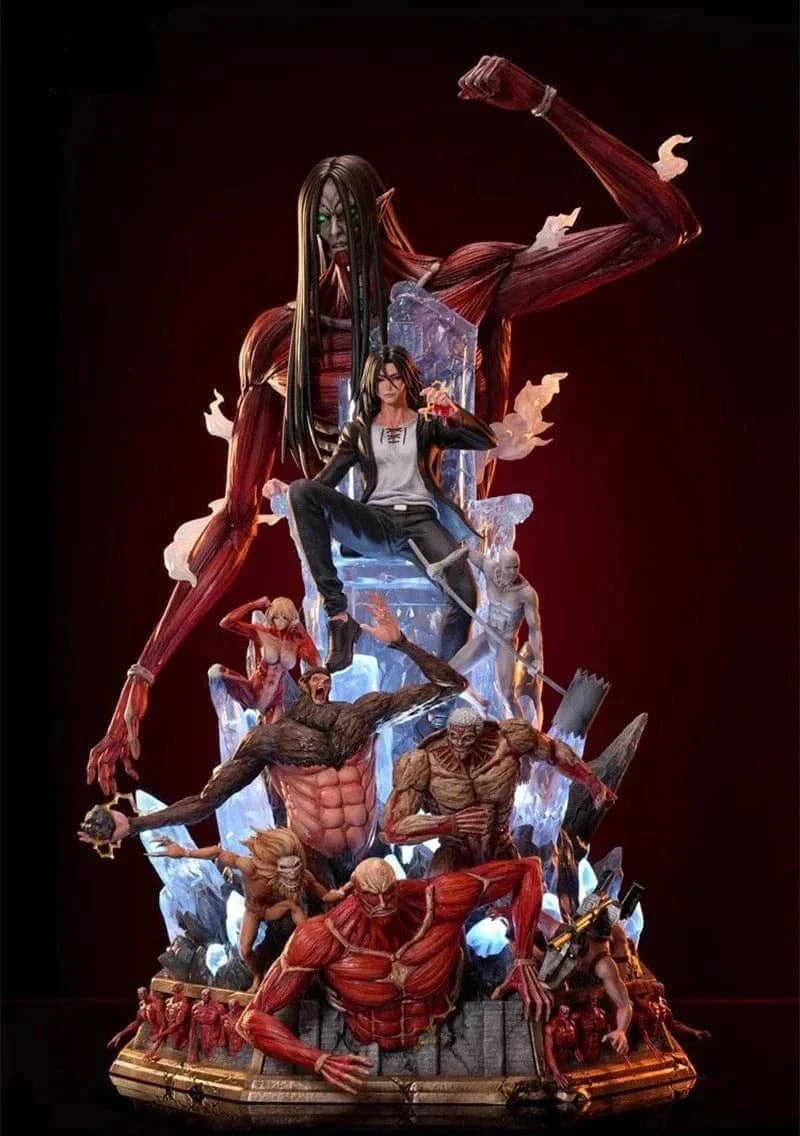 Figurine SNK en Résine Eren 9 Titans Primordiaux Royaume Manga