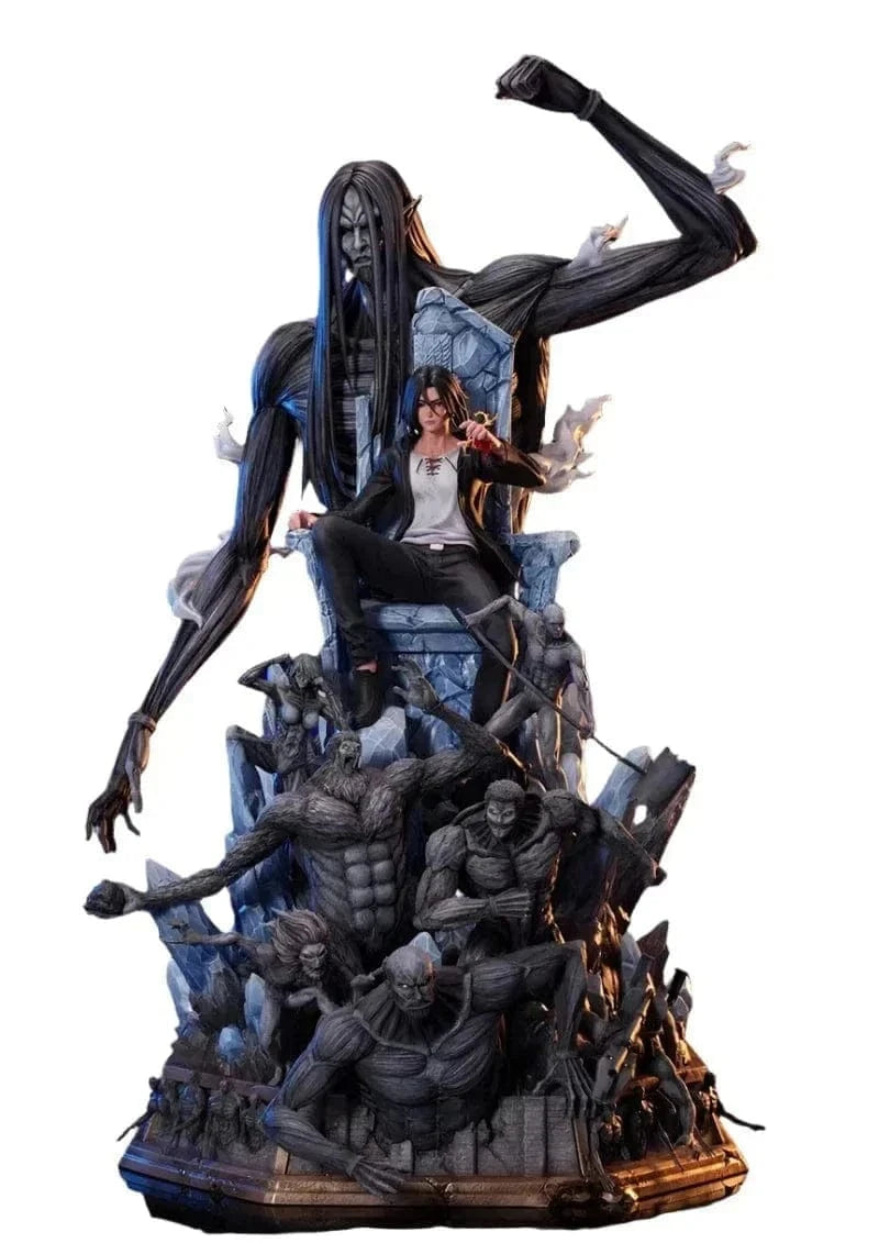 Figurine SNK en Résine Eren 9 Titans Primordiaux Royaume Manga Sans peinture