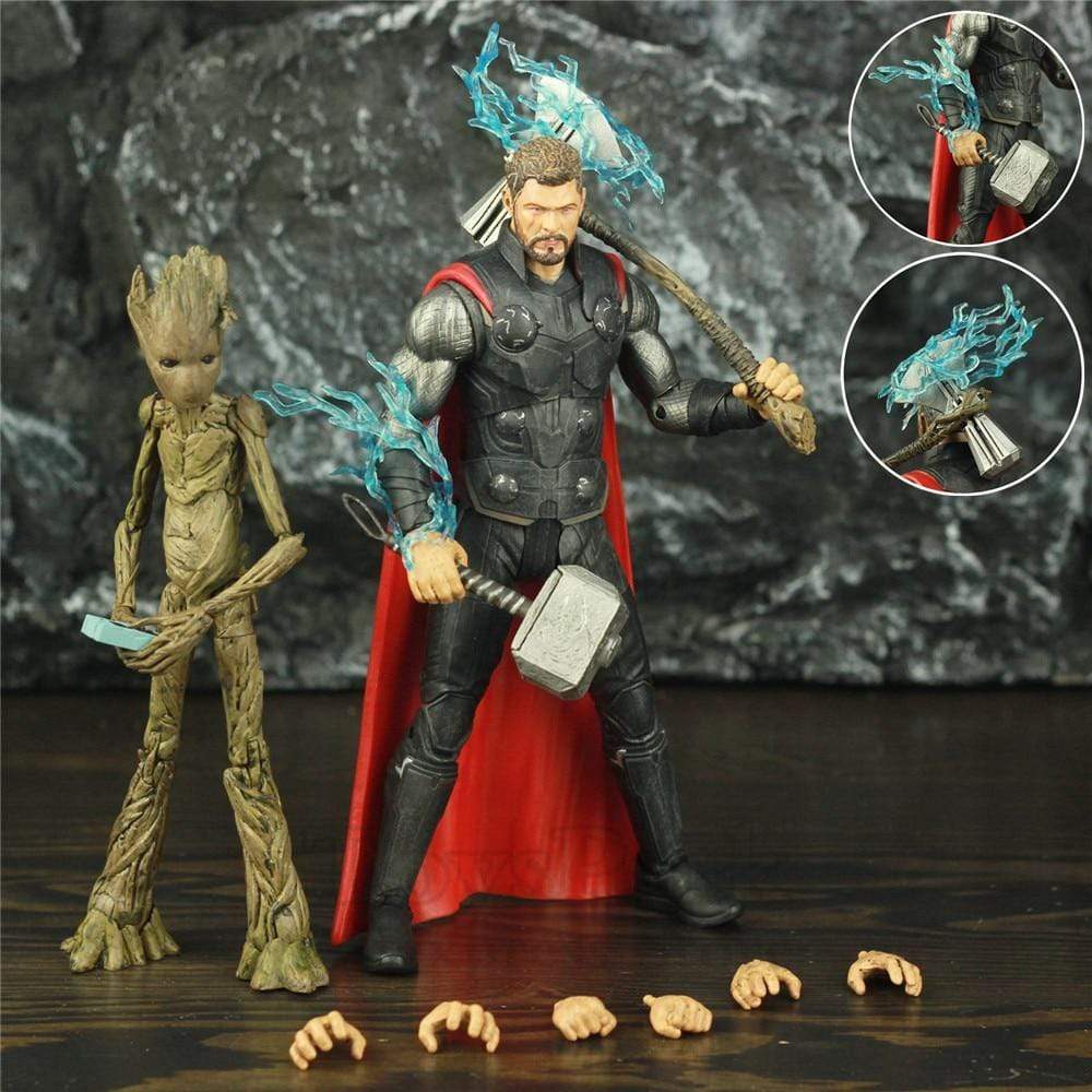 Figurine Thor et Groot Royaume Manga