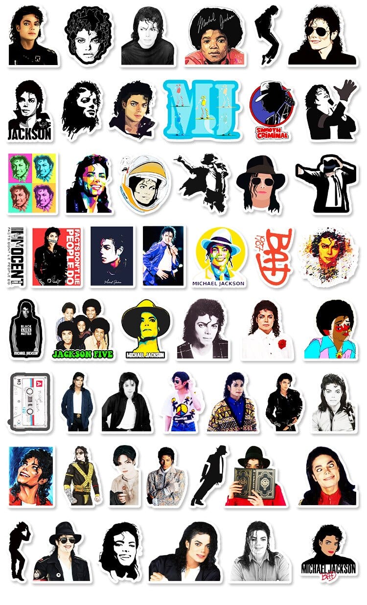 Michael Jackson Stickers Royaume Manga