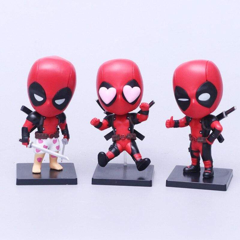 Pack 3 Mini Figurines Deadpool Royaume Manga