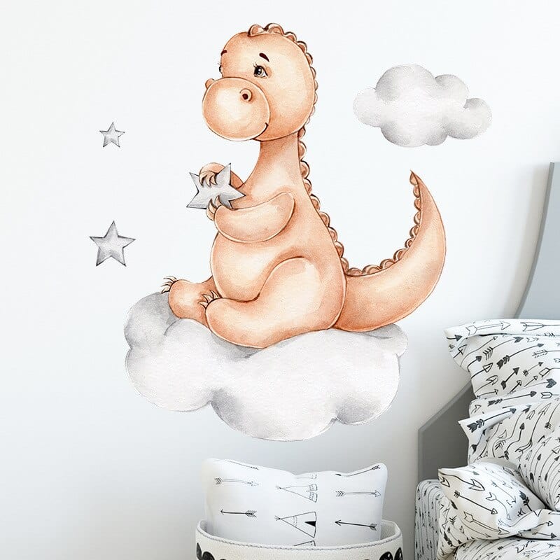Sticker Chambre Bébé Fille Dinosaure Royaume Manga 2
