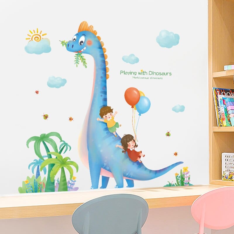 Sticker Mural Dinosaure Géant Royaume Manga