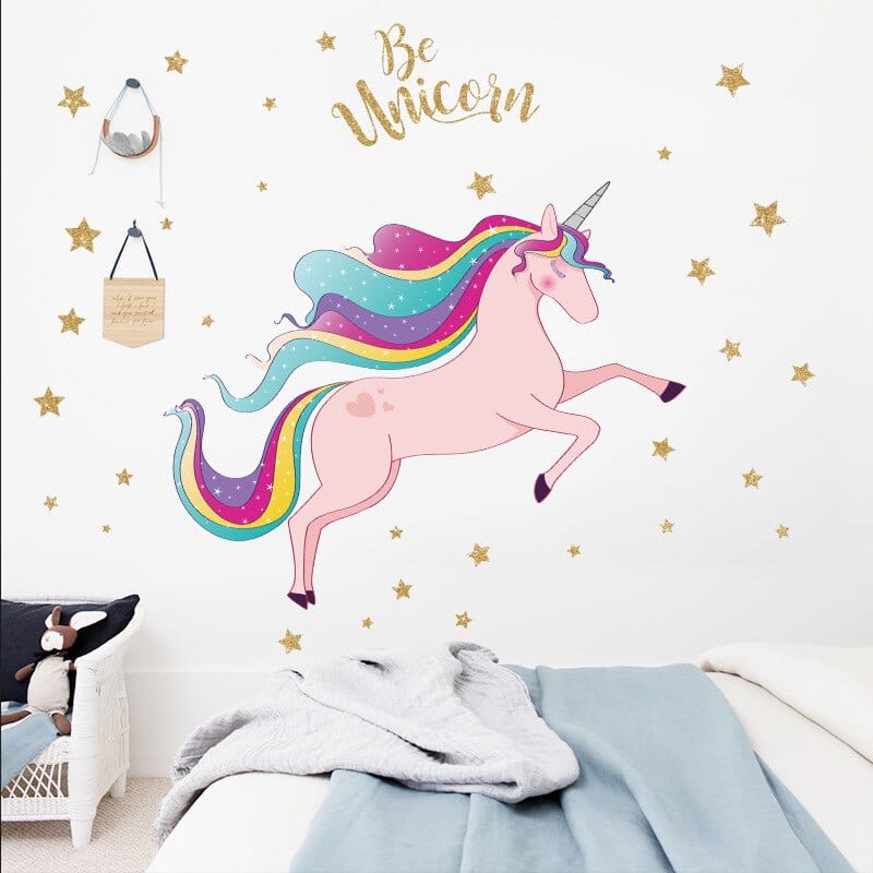 Sticker Mural Licorne Royaume Manga