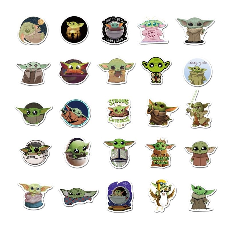 Stickers Baby Yoda Royaume Manga