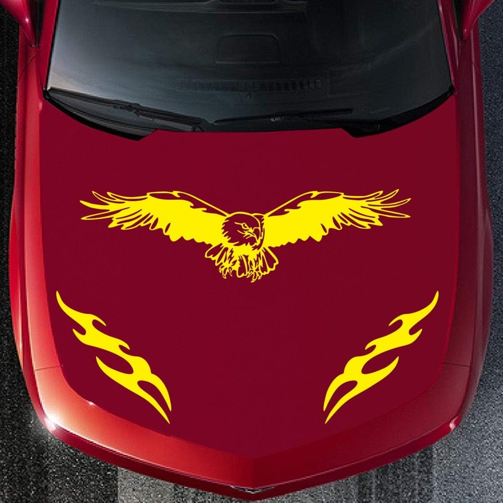 Stickers Capot Voiture<br>Aigle Royal Royaume Manga