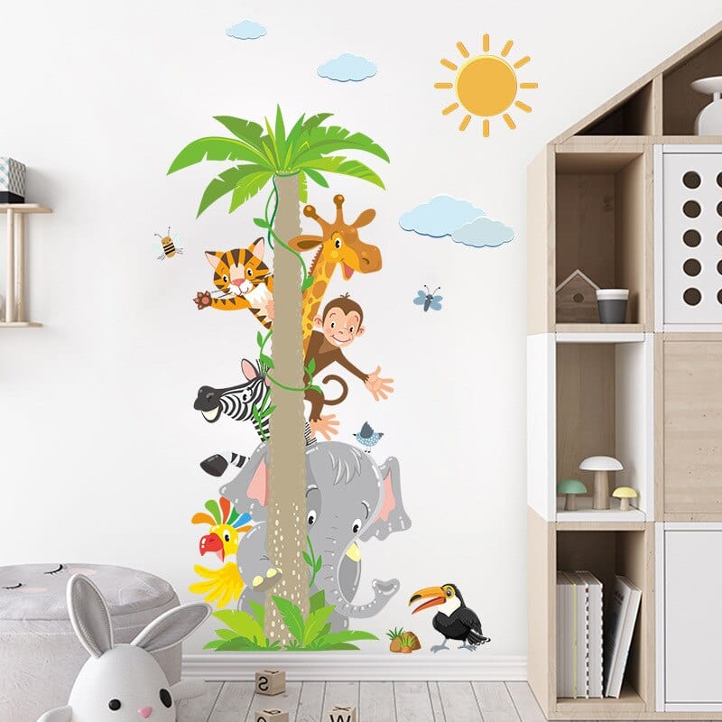 Stickers Chambre Bébé <br>Animaux de la Jungle Royaume Manga