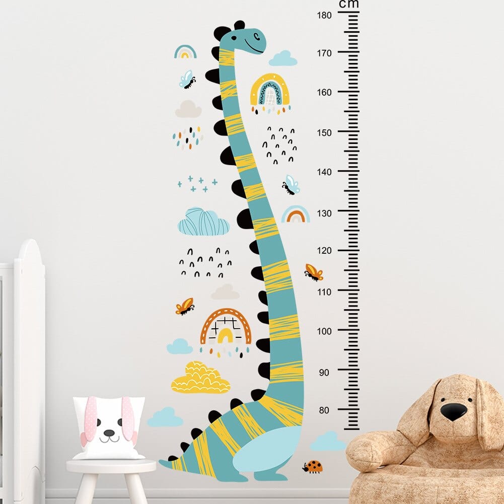 Stickers Chambre Bébé <br>Dinosaure Mesure Taille Royaume Manga