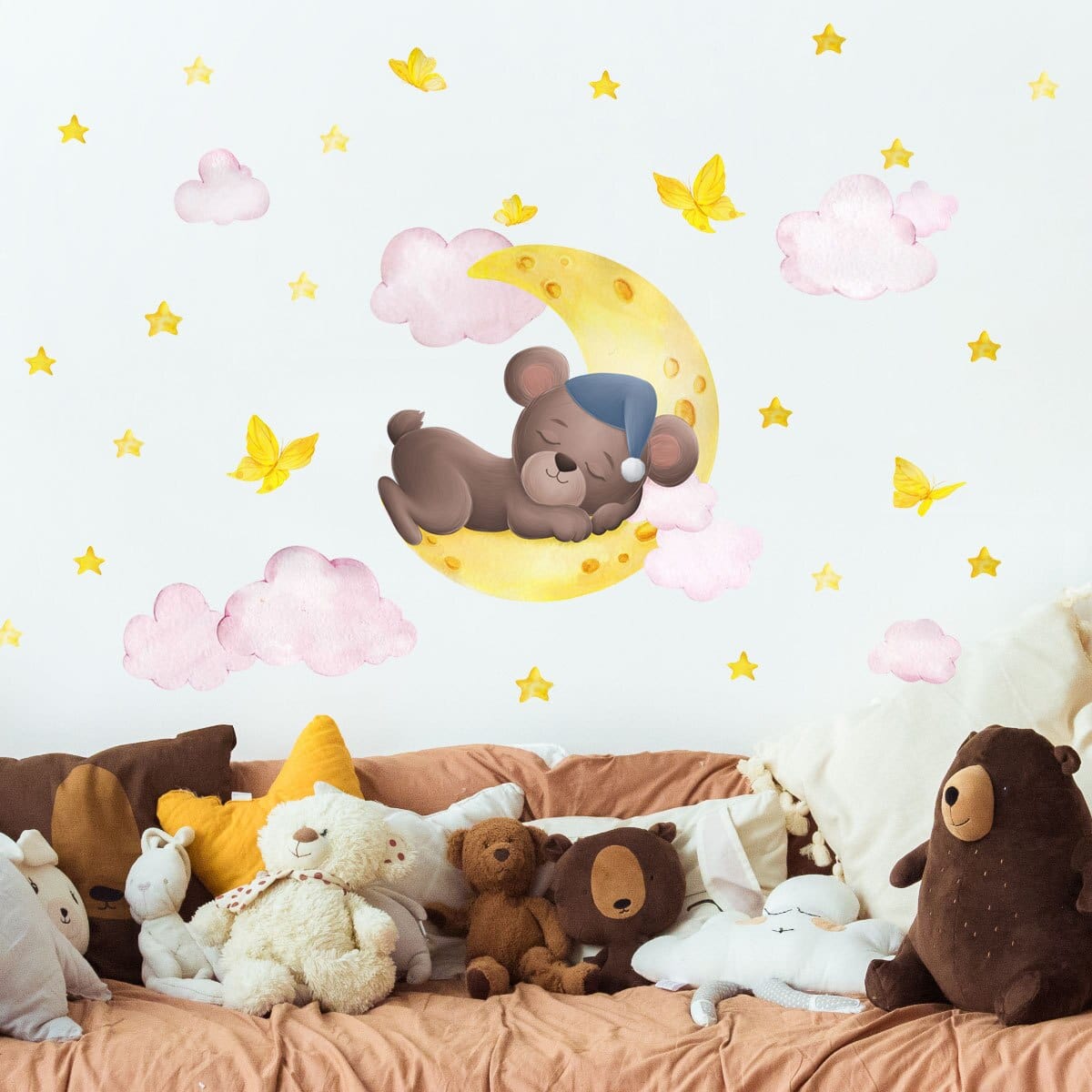 Stickers Chambre Bébé <br> Nounours Mignon Royaume Manga