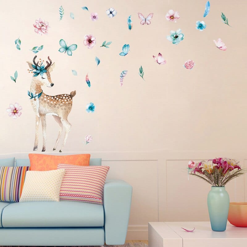 Stickers Chambre Fille <br>Biche Sauvage Royaume Manga