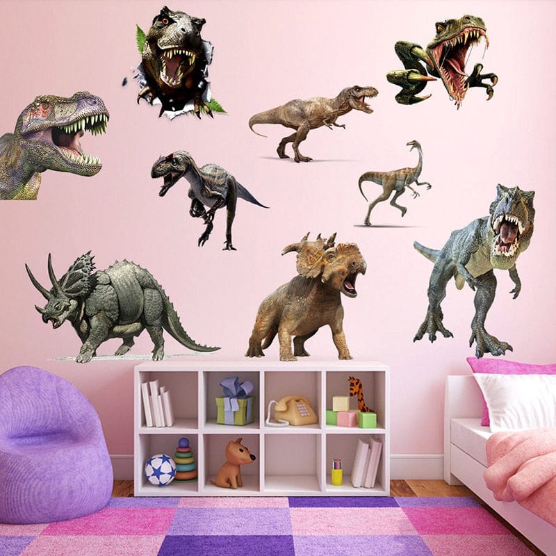 Stickers Chambre Garçon Dinosaures Géants Royaume Manga