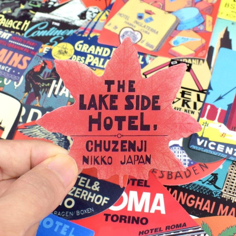 Stickers Hôtels du Monde <br> (Pack de 55) Royaume Manga