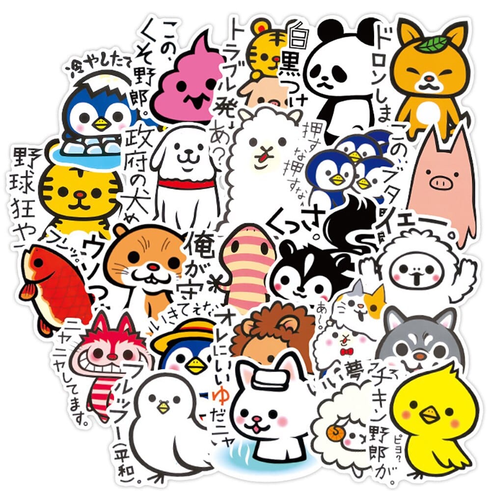 Stickers Japonais Kawaii <br> (Pack de 36) Royaume Manga