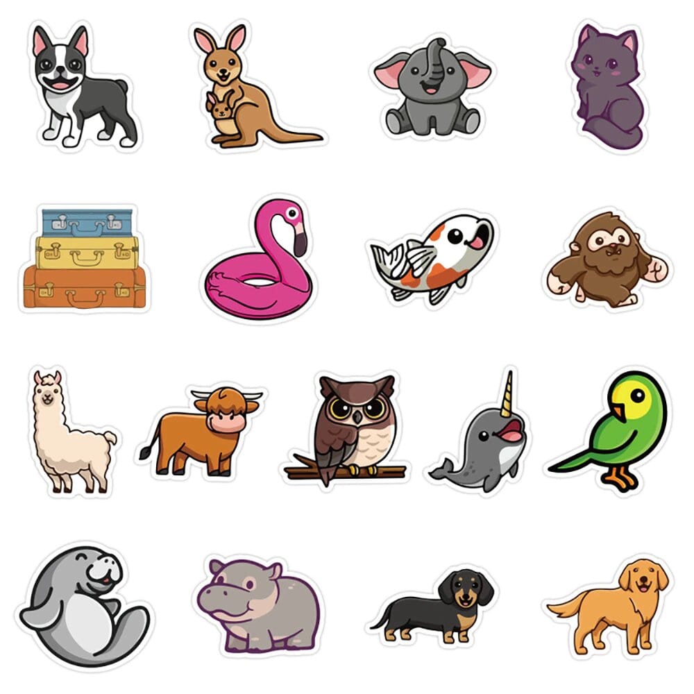Stickers Kawaii Animaux Royaume Manga
