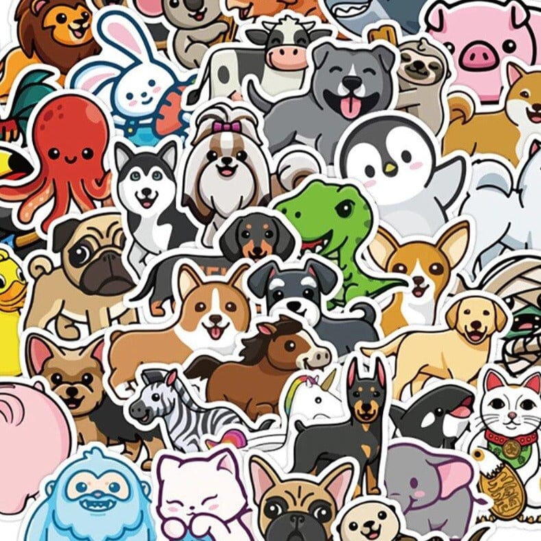 Stickers Kawaii Animaux Royaume Manga