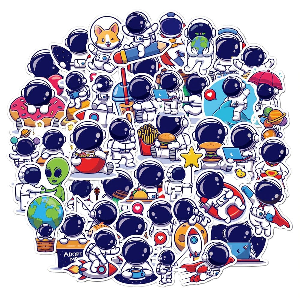 Stickers Kawaii Astronaute Royaume Manga