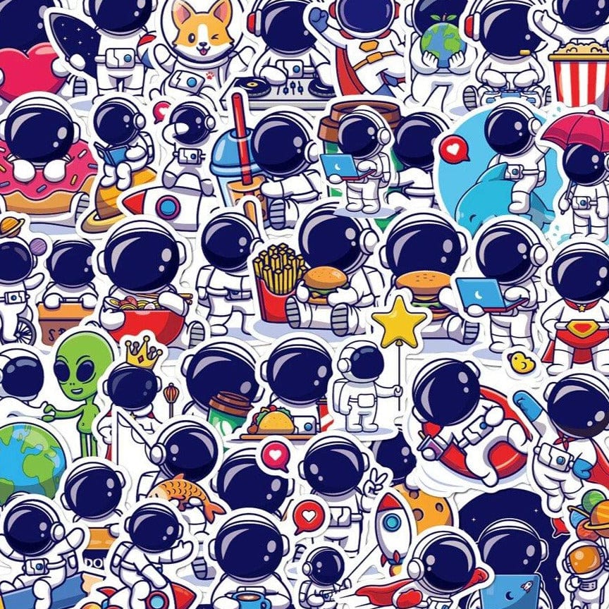 Stickers Kawaii Astronaute Royaume Manga