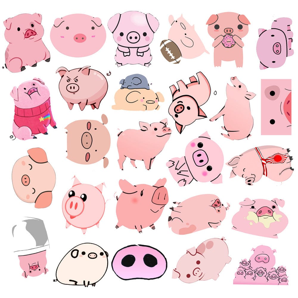 Stickers Kawaii Cochons Royaume Manga
