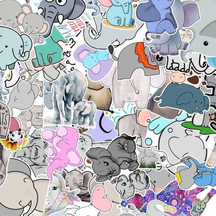 Stickers Kawaii Elephant Royaume Manga
