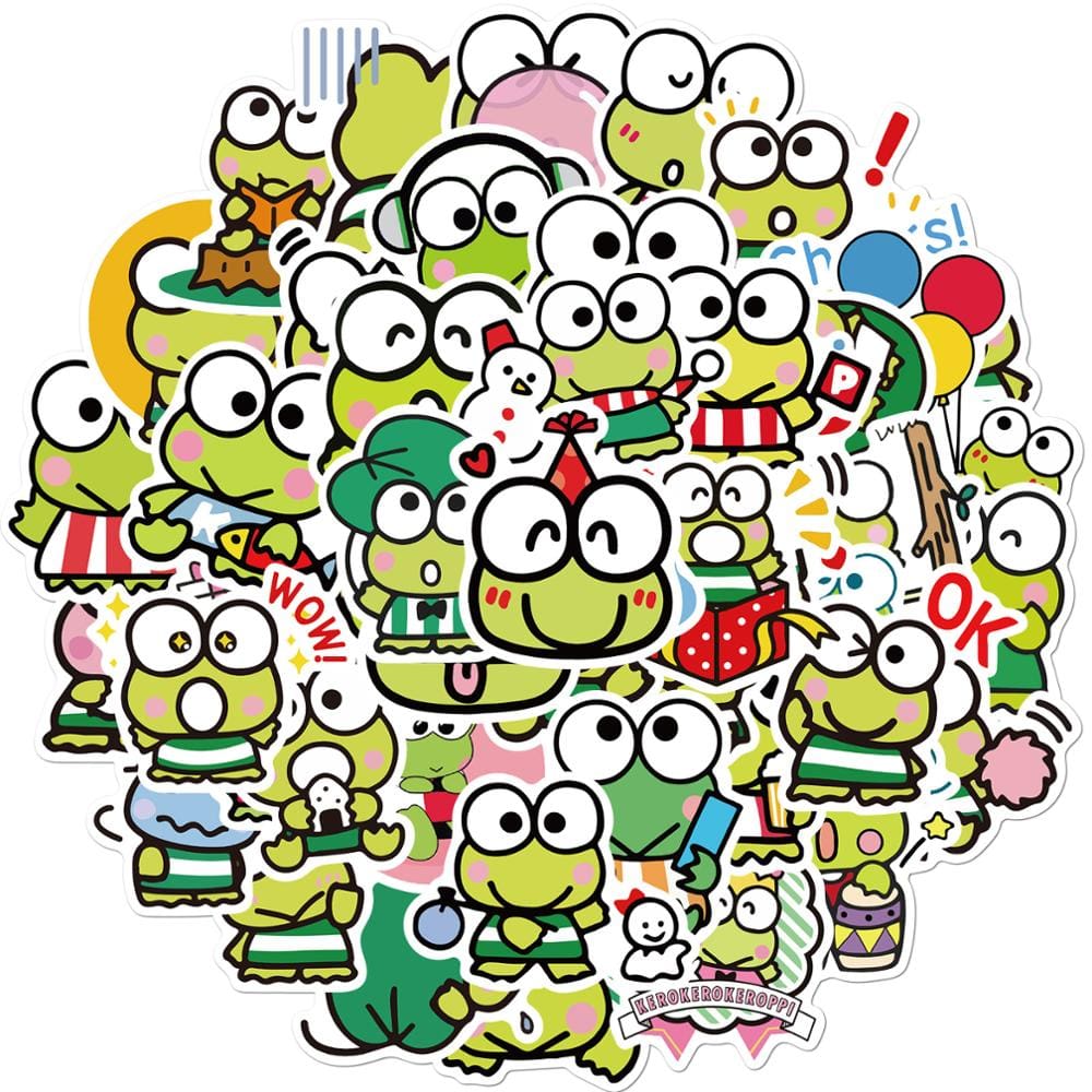 Stickers Kawaii Grenouilles Royaume Manga