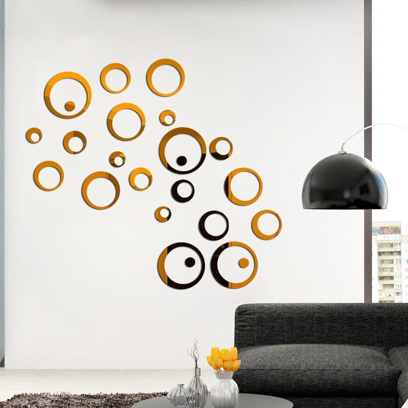 Stickers Miroir Design Royaume Manga Orange