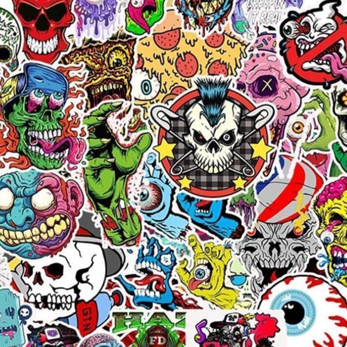 Stickers Moto Horreur Royaume Manga