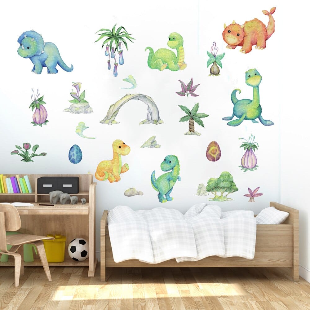 Stickers Muraux Chambre Bébé Dinosaures Royaume Manga
