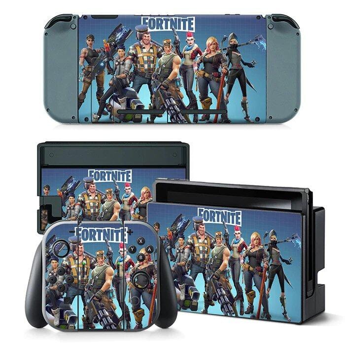 Stickers Nintendo Switch Fortnite Bleu Royaume Manga