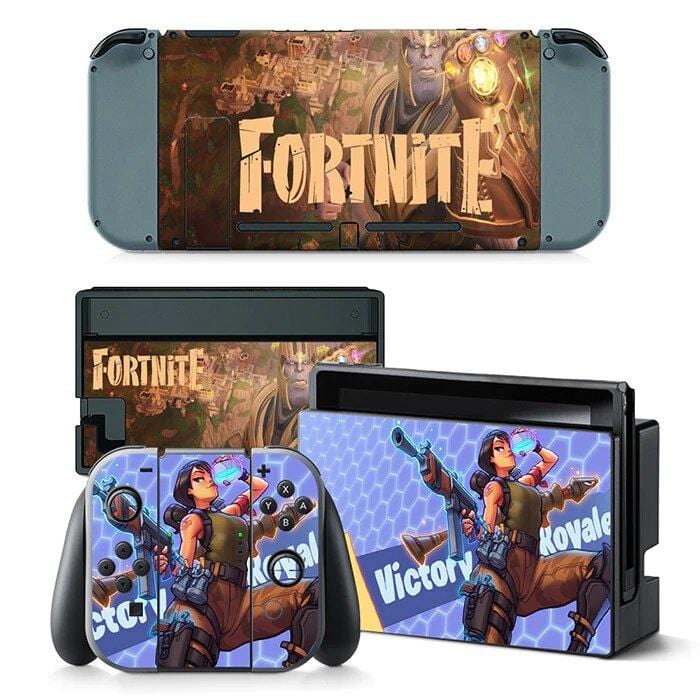 Stickers Nintendo Switch Fortnite Gold Édition Royaume Manga