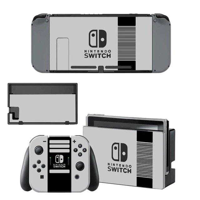 Stickers Nintendo Switch Gris et Noir Royaume Manga
