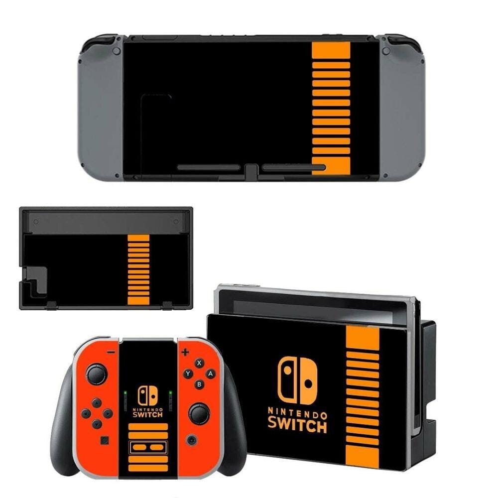 Stickers Nintendo Switch Noir et Orange Royaume Manga