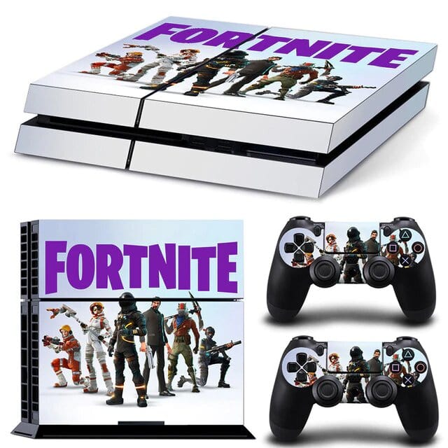Stickers PS4 Fortnite Blanc Royaume Manga