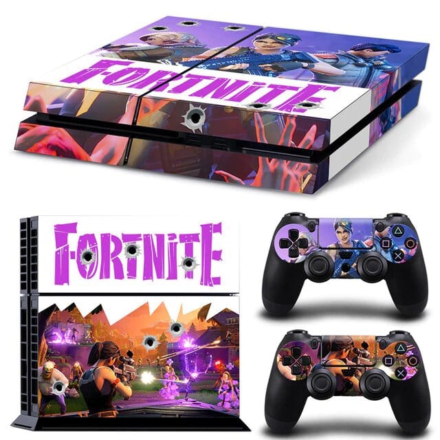 Stickers PS4 Fortnite Violet et Blanc Royaume Manga