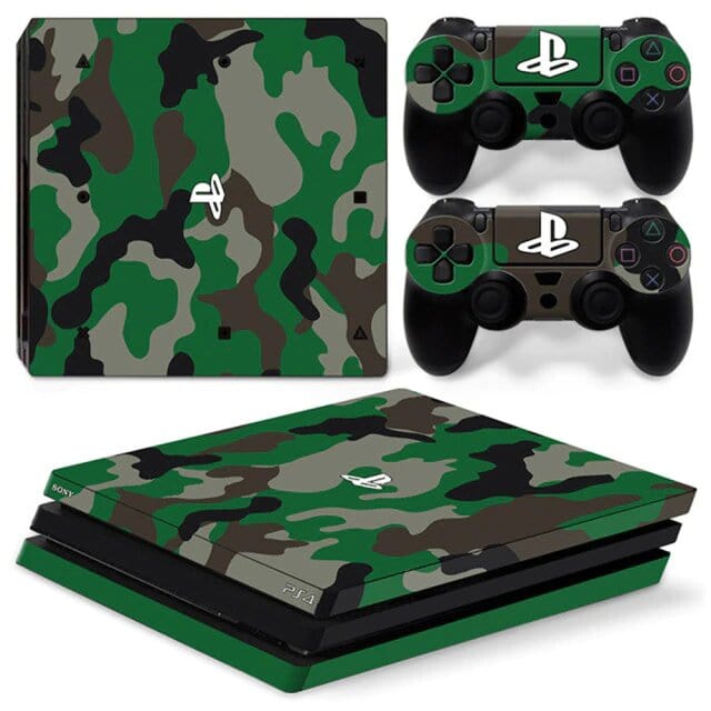 Stickers PS4 Pro Camouflage Vert Royaume Manga