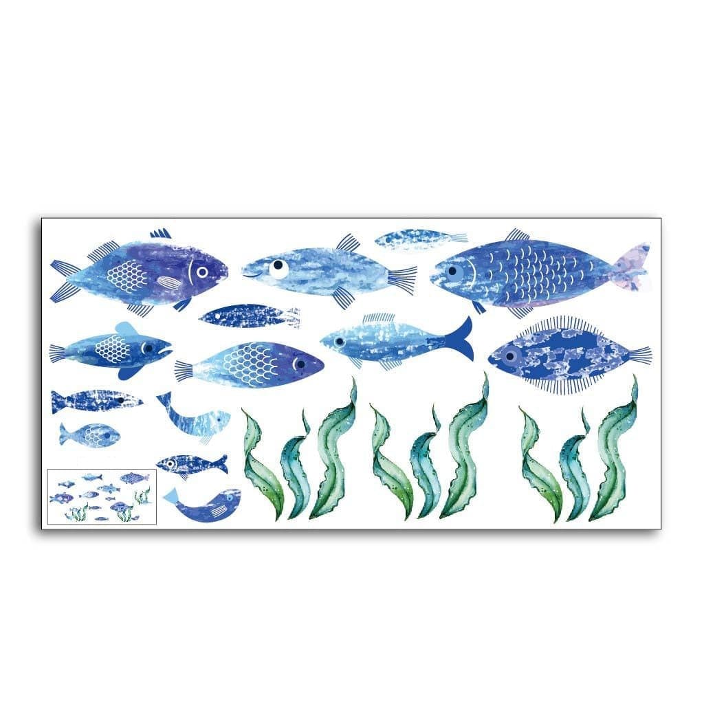 Stickers Salle de Bain Poisson Déco Royaume Manga