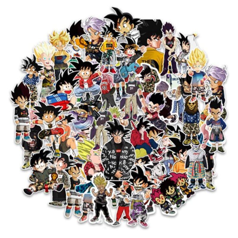 Stickers Skate<br> Dragon Ball (50 pcs) Royaume Manga