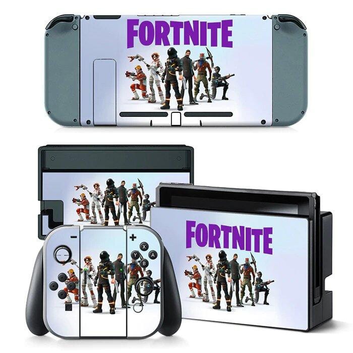 Stickers Switch Fortnite Blanc et Violet Royaume Manga