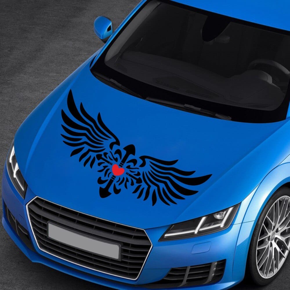 Autocollant Capot Voiture Coeur Royaume Manga