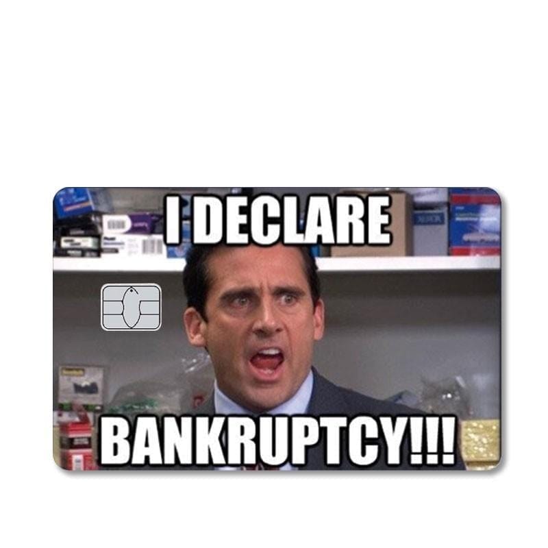 Autocollant Carte Bancaire Bankruptcy Royaume Manga