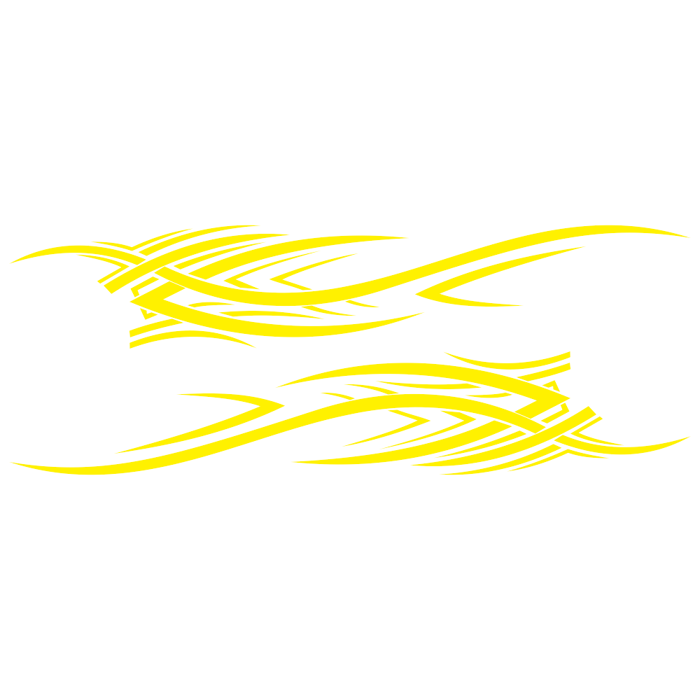 Autocollant Voiture de Sport Royaume Manga Jaune