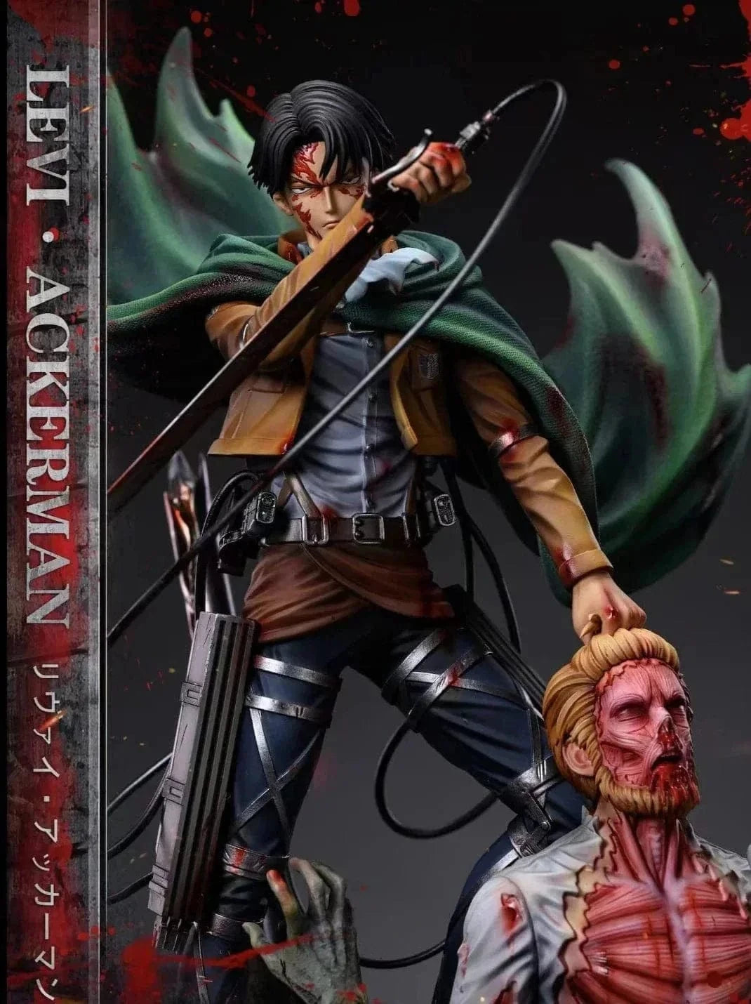 Figurine Attaque des Titans en Resine Livai vs Sieg Royaume Manga