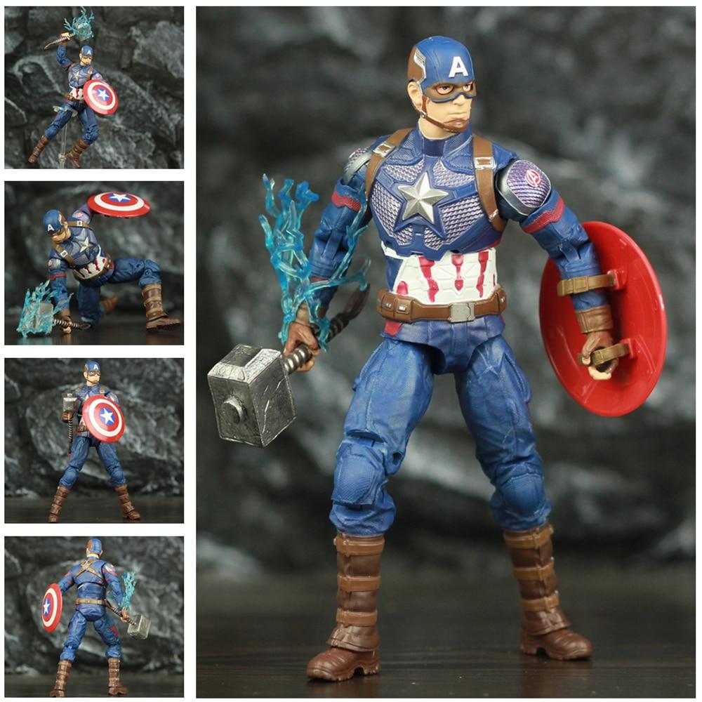 Figurine Captain America avec Marteau de Thor Royaume Manga