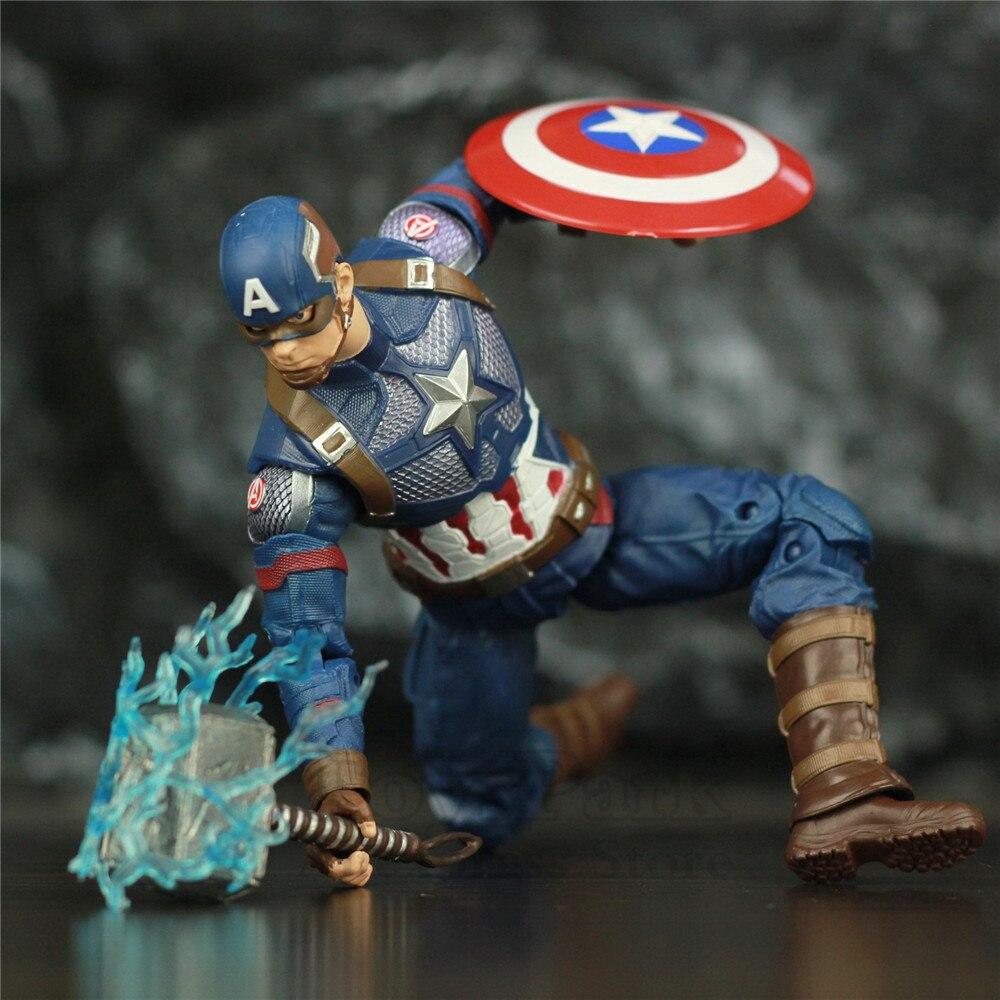Figurine Captain America avec Marteau de Thor Royaume Manga